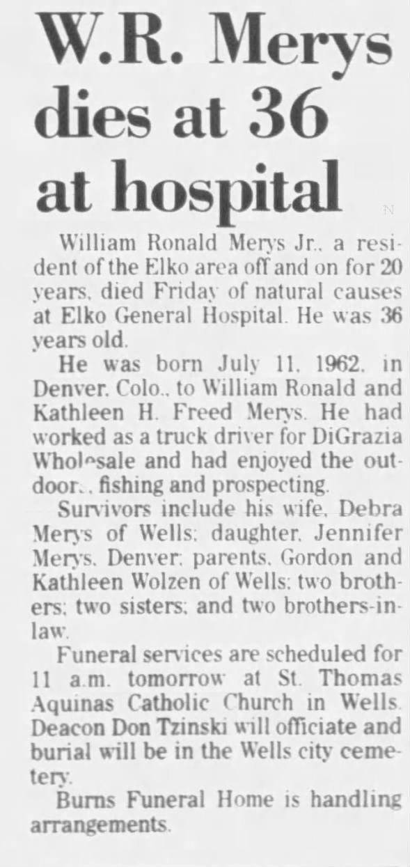 William Ronald Merys, Jr